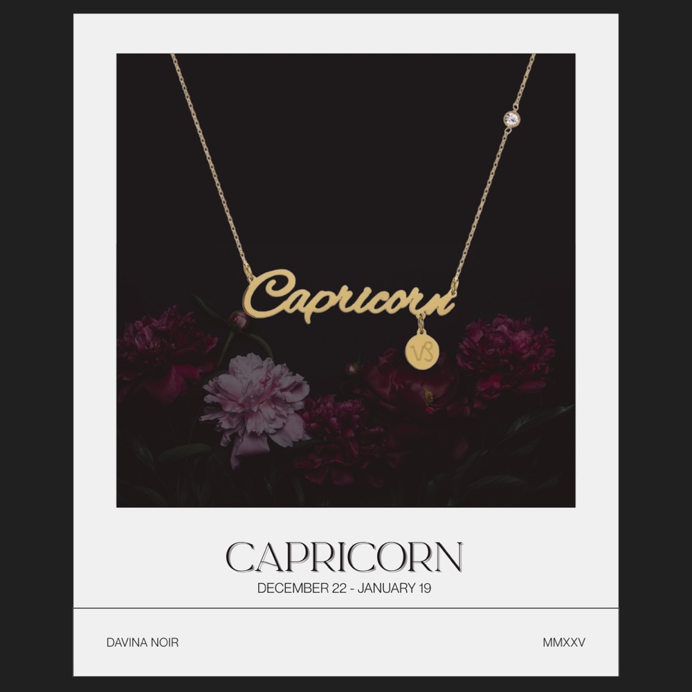 Capricorn Zodiac Gold Necklace